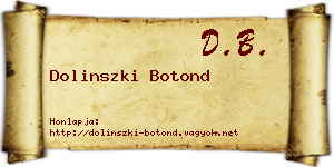 Dolinszki Botond névjegykártya